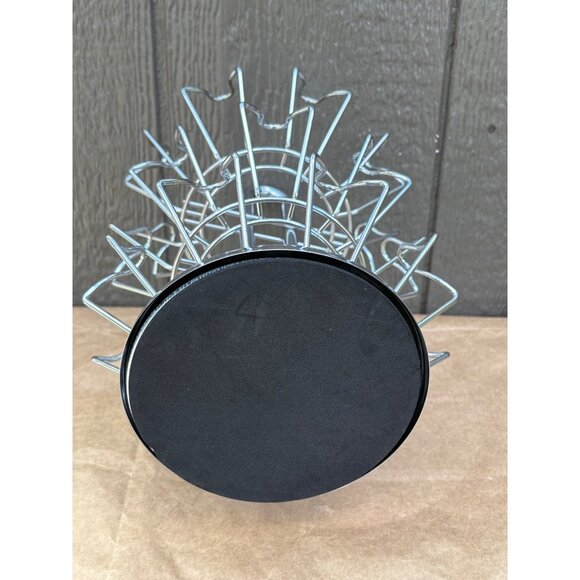 Keurig Silver Chrome Metal Coffee Pod Carousel Counter Holder 24 K-Cups Pods - Picture 3 of 3